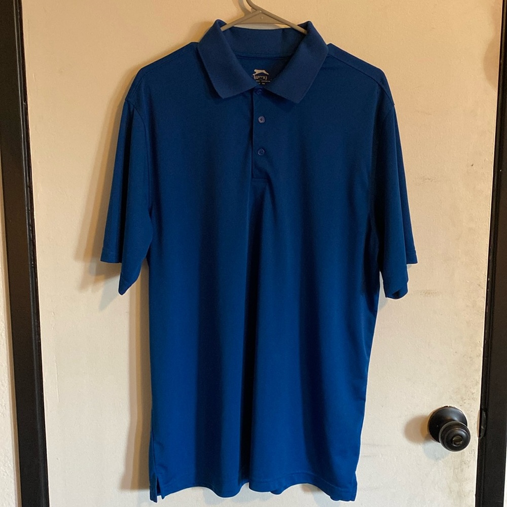 Blue Salzenger golf shirt